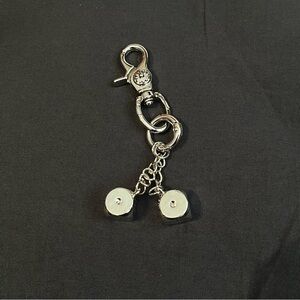 Silver Dice Keychain